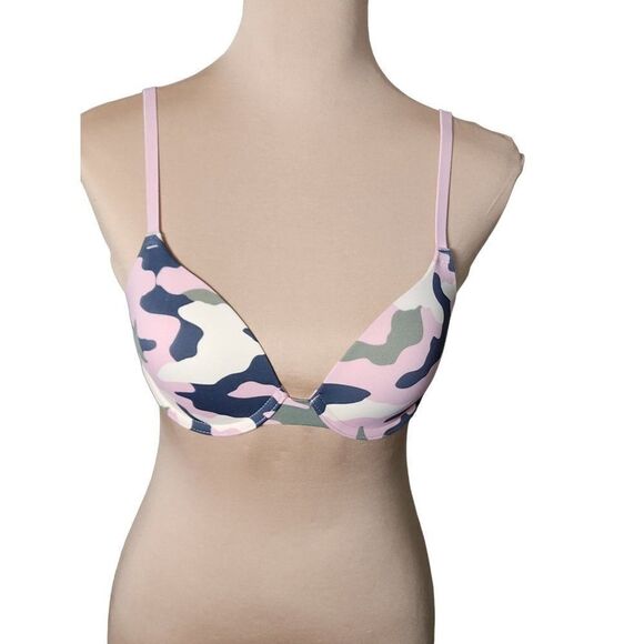PINK Victoria's Secret Pink Camo 32B Underwire Bra - Picture 1 of 5